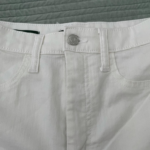 High-Waisted White Denim Shorts size md - Picture 2 of 2